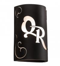 Meyda Black 190883 - 10" Wide Personalized QR Monogram Wall Sconce