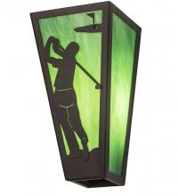 Meyda Black 190935 - 6" Wide Golf Wall Sconce