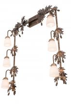 Meyda Black 191400 - 36"W X 42"H Oak Leaf & Acorn 6 LT Vanity Light