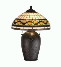 Meyda Black 19169 - 23"H Tiffany Acorn Table Lamp