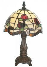 Meyda Black 19189 - 12" High Roseborder Mini Lamp