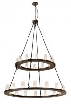 Meyda Black 192461 - 60"W Loxley 28 LT Two Tier Chandelier