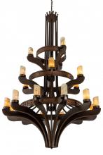 Meyda Black 193768 - 62" Wide Castilla Jadestone 21 Light Three Tier Chandelier