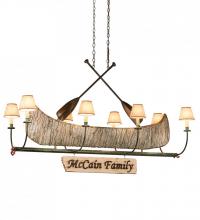 Meyda Black 193898 - 57"L Personalized Canoe 8 LT Chandelier