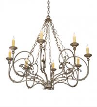 Meyda Black 193952 - 42" Wide Rachelle 8 Light Chandelier