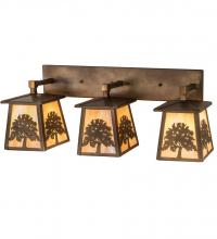 Meyda Black 194756 - 32" Long Oak Tree 3 Light Vanity Light