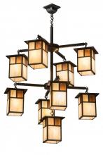 Meyda Black 194824 - 32"Wide Hyde Park "T" Mission 9 Light Chandelier