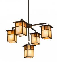 Meyda Black 194883 - 32"Wide Hyde Park "T" Mission 5 Light Chandelier