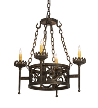 Meyda Black 195785 - 24" Wide Majella 4 Light Chandelier