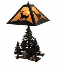 Meyda Black 196036 - 22" High Lone Deer Table Lamp