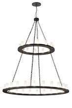 Meyda Black 196183 - 72" Wide Loxley 36 LT Two Tier Chandelier