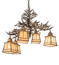 Meyda Black 197327 - 30" Wide Pine Branch Valley View 5 LT Chandelier