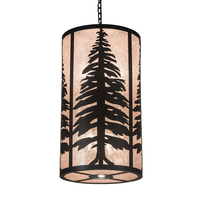 Meyda Black 197428 - 18" Wide Tall Pines Pendant