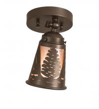 Meyda Black 197918 - 5-10.75" Wide Pinecone Swing Arm Flushmount