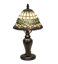 Meyda Black 198767 - 15" High Tiffany Roman Mini Lamp