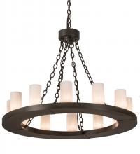 Meyda Black 200142 - 36" Wide Loxley 12 Light Chandelier