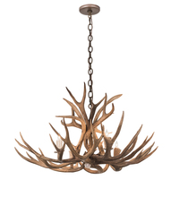 Meyda Black 200437 - 33" Wide Antlers Whitetail Deer 4 LT Chandelier