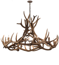 Meyda Black 200468 - 56" Wide Antlers Elk 12 LT Chandelier