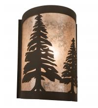 Meyda Black 200796 - 8" Wide Tall Pines Left Wall Sconce