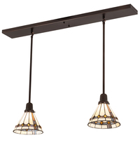 Meyda Black 203884 - 39" Long Belvidere 2 Light Pendant