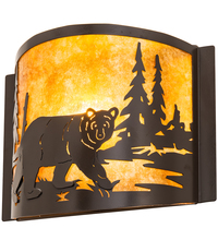 Meyda Black 204479 - 12" Wide Bear at Lake Right Wall Sconce