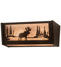 Meyda Black 205094 - 16" Wide Moose at Lake Vanity Light