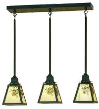 Meyda Black 20681 - 24" Long Winter Pine 3 Light Pendant