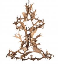 Meyda Black 212274 - 58" Wide Antlers Fallow Deer 12 Light Chandelier