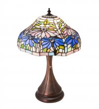 Meyda Black 212674 - 18" High Poinsettia Fluted Accent Lamp