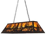 Meyda Black 213419 - 48" Long Tall Pines Oblong Pendant