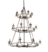 Meyda Black 214036 - 60" Wide Estrella 24 Light Three Tier Chandelier