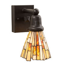 Meyda Black 214080 - 5" Wide Delta Jadestone Wall Sconce