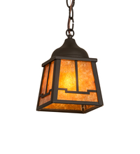 Meyda Black 214304 - 6" Square Valley View Mini Pendant