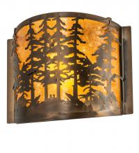 Meyda Black 214575 - 12" Wide Tall Pines Wall Sconce