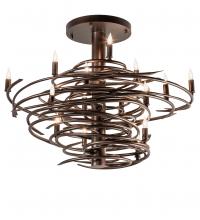 Meyda Black 214928 - 36" Long Cyclone 15 Light Chandelier