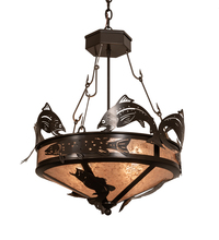 Meyda Black 214967 - 24" Wide Catch of the Day Inverted Pendant