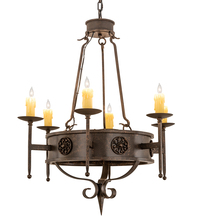 Meyda Black 215034 - 30" Wide Lorenzo 6 Light Chandelier