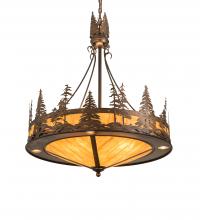 Meyda Black 215159 - 30" Wide Tall Pines Inverted Pendant