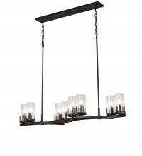 Meyda Black 215599 - 52" Long Cero 8 Light Oblong Chandelier