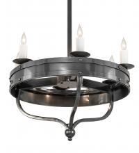 Meyda Black 215651 - 30" Wide Parnella 6 Light Chandelier