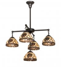 Meyda Black 217630 - 30" Wide Pinecone 5 Light Chandelier