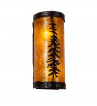 Meyda Black 217915 - 5" Wide Tall Pines Wall Sconce