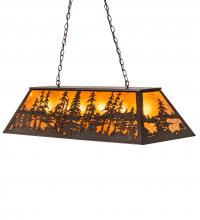 Meyda Black 217916 - 48" Long Tall Pines Oblong Pendant