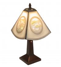 Meyda Black 218414 - 17" High Lithophane Americana Accent Lamp