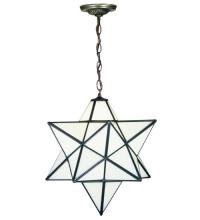 Meyda Black 21842 - 18" Wide Moravian Star White Pendant