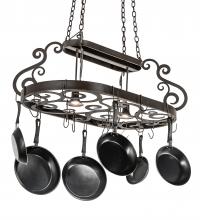 Meyda Black 218807 - 42" Long Neo Pot Rack