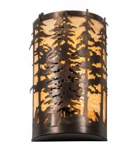 Meyda Black 219377 - 12" Wide Tall Pines Wall Sconce