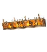 Meyda Black 219385 - 30" Wide Tall Pines Vanity Light