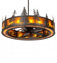 Meyda Black 219635 - 56" Wide Tall Pines Chandel-Air