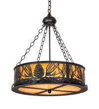 Meyda Black 220141 - 22" Wide Mountain Pine Inverted Pendant